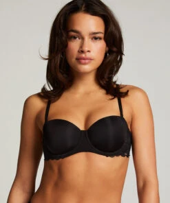 Voorgevormde Strapless Beugel Bh Angie - Zwart
