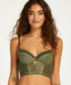 Mode-Lingeriewinkel 14 Voorgevormde Longline Beugel Bh Malika - Groen