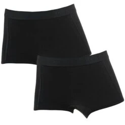 Ten Cate Meisjes Basic 2-pack Boxershorts Zwart