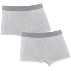 Ten Cate Meisjes Basic 2-pack Boxershorts Grijs