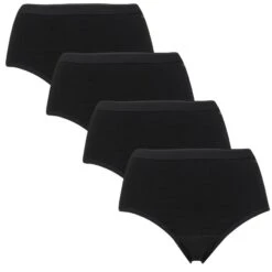Ten Cate Dames Basics 4-pack Midi Slips Zwart