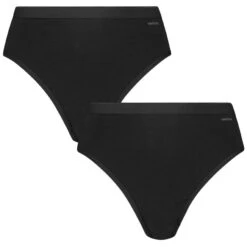 Ten Cate Dames Basics 2-pack High Leg Slips Zwart