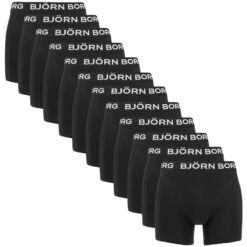 BJØRN BORG Björn Borg Cotton Stretch 12-pack Boxers Zwart