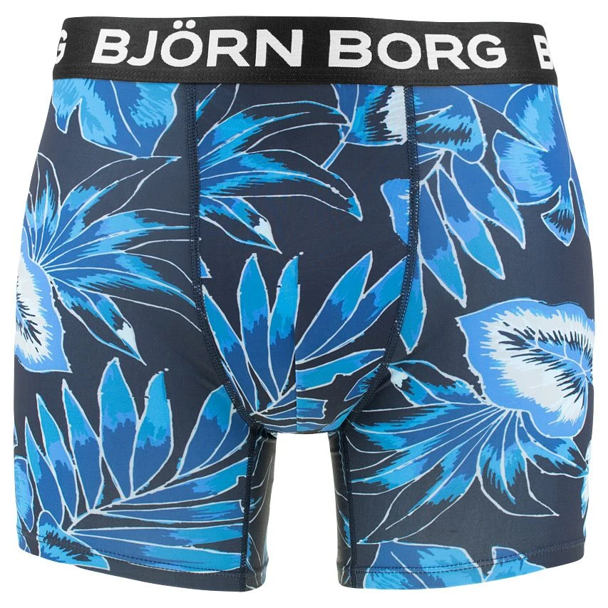BJØRN BORG Björn Borg Performance 3-pack Microfiber Boxers Basic Leafs Zwart & Blauw 4 BJØRN BORG Björn Borg Performance 3-pack Microfiber Boxers Basic Leafs Zwart & Blauw - Afbeelding 2