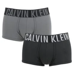 Calvin Klein Intense Power 2-pack Microfiber Lowrise Boxer Trunks Zwart & Grijs