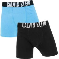 Calvin Klein Jongens Intense Power 2-pack Boxers Basic Blauw & Zwart