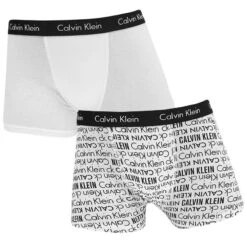 Calvin Klein Jongens 2-pack Boxers Logo & Wit