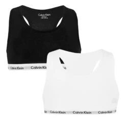 Calvin Klein Meisjes 2-pack Bralettes Zwart & Wit