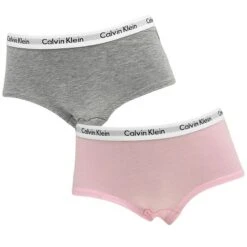 Calvin Klein Meisjes 2-pack Boxershorts Roze & Grijs