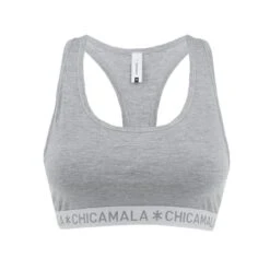 Chicamala Dames Racer Back Bralette Basic Grijs