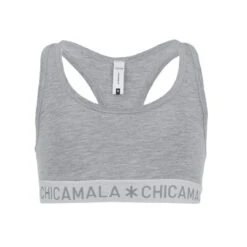 Chicamala Meisjes Racer Back Bralette Basic Grijs