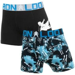 CR7 Jongens 2-pack Boxers Combi Print Blauw & Zwart