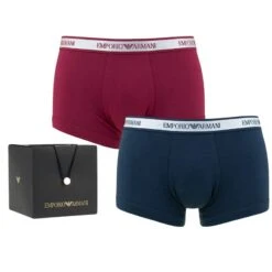 Emporio Armani Giftbox 2-pack Boxers Basic Blauw & Rood