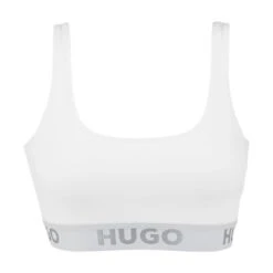Hugo Boss Dames HUGO Sporty Logo Bralette Wit