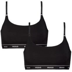 Hugo Boss Dames HUGO 2-pack Bralette Zwart