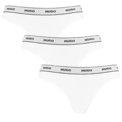 Hugo Boss Dames HUGO 3-pack Strings Wit