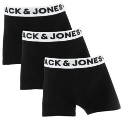 Jack & Jones Jongens 3-pack Boxers Sense Zwart