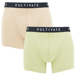 Kultivate 2-pack Boxers Basic Oranje & Geel