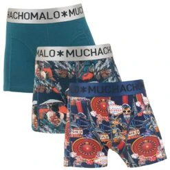 Muchachomalo Jongens 3-pack Boxers Las Vegas Japan Multi