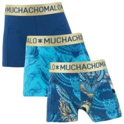 Muchachomalo Jongens 3-pack Boxers Mix Print Blauw