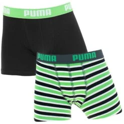 PUMA Jongens 2-pack Boxers Printed Stripes Multi II