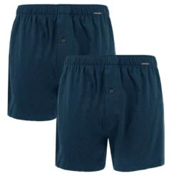 Schiesser 2-pack Wijde Boxershorts Blauw