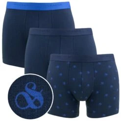 Scotch & Soda 3-pack Boxers Ampersand Logo Blauw