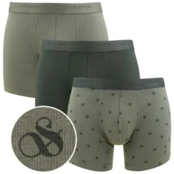 Scotch & Soda 3-pack Boxers Ampersand Logo Groen
